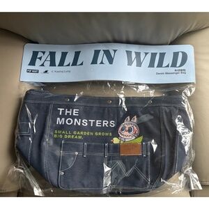 POP MART x Labubu “The Monsters” Denim Messenger Bag – NWT – Oversized
